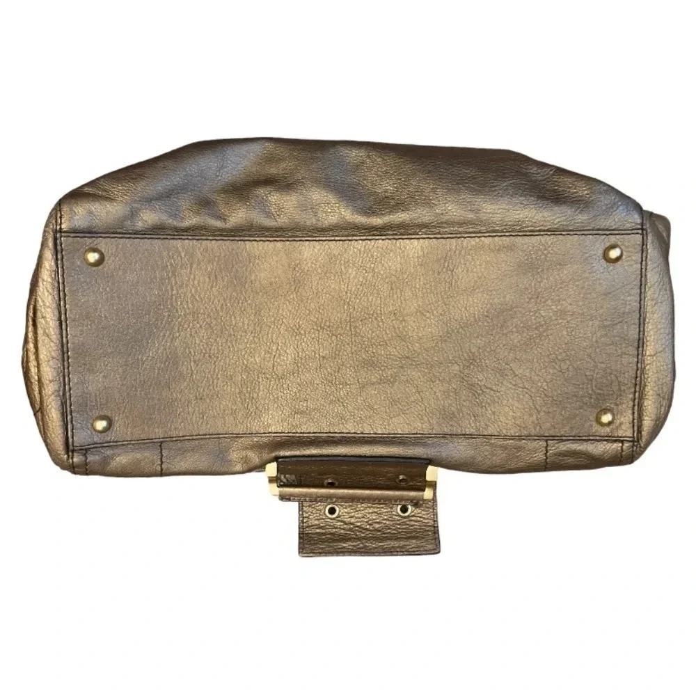 Givenchy Bronze Lambskin Foldover Satchel